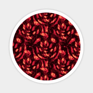 Print of Love in Rose Red and Orange Magnet